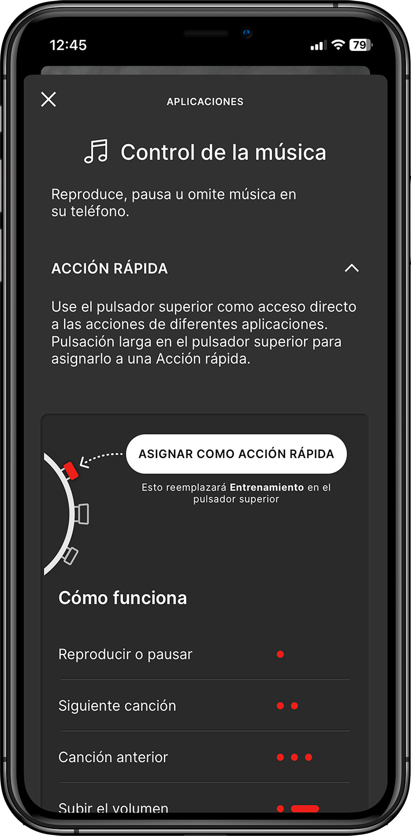 La app de Lotus en un iPhone