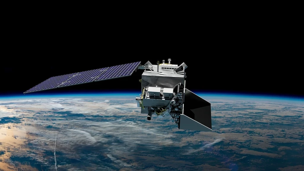 Impresión artística de PACE en órbita – NASA