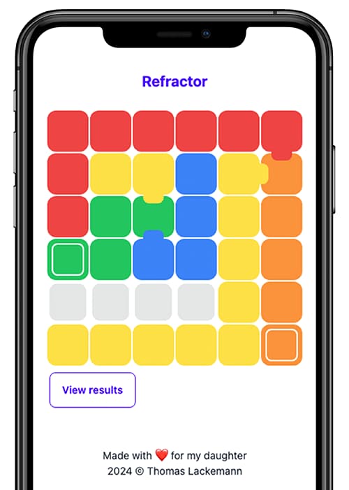 Refractor: un wordle de conectar colores