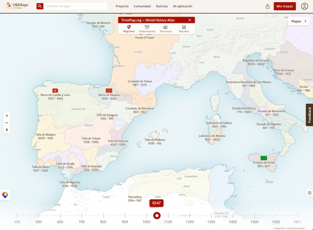 Una herramienta cronológica para explorar la historia del mundo: TimeMap.org 