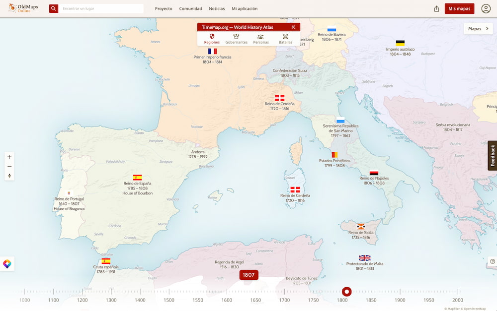 Una herramienta cronológica para explorar la historia del mundo: TimeMap.org 