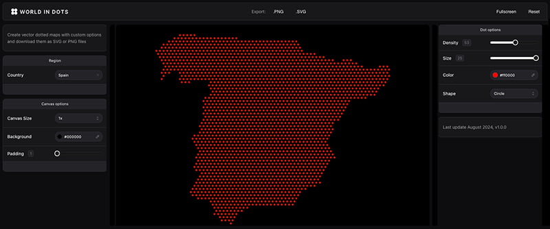 Mapas punteados / WorldInDots.com