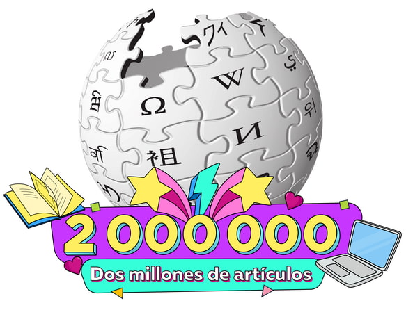 Wikipedia en español supera los 2 millones de artículos, de los 64 millones que hay en 350+ idiomas