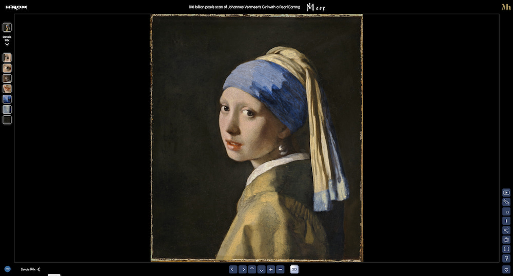 La chica de la perla a 108 gigapíxeles / Vermeer / Galería Real de Pinturas Mauritshuis