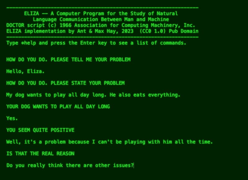 ELIZA, la primera psicoterapeuta programada con IA, rescatada del olvido gracias a la arqueología informática