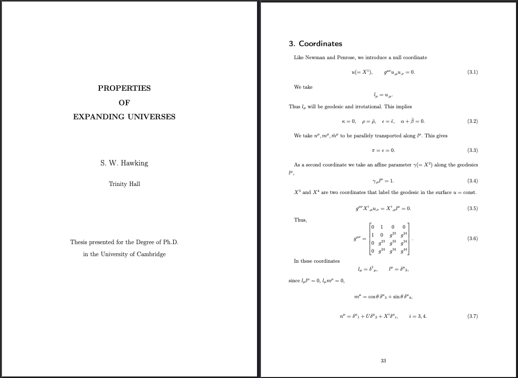 Una transcripción colaborativa de la tesis doctoral de Stephen Hawking Una transcripción colaborativa de la tesis doctoral de Stephen Hawking