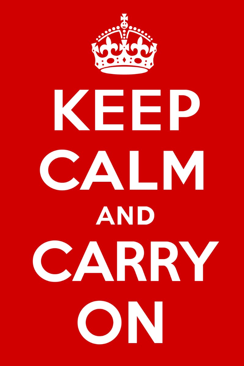 Cartel de Keep calm and carry on