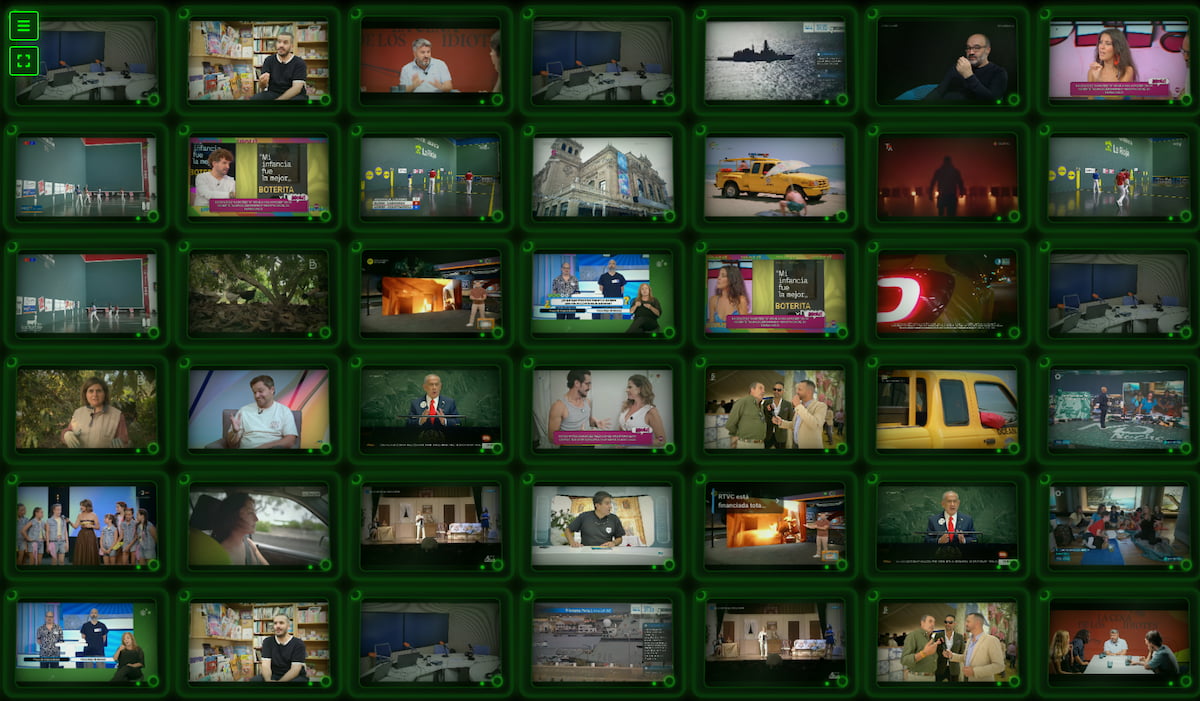 Canales de TV en Live TV Wall