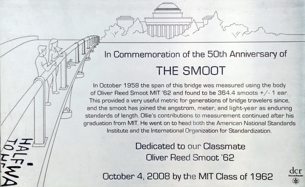 Placa conmemorativa del 50º aniversario del Smoot