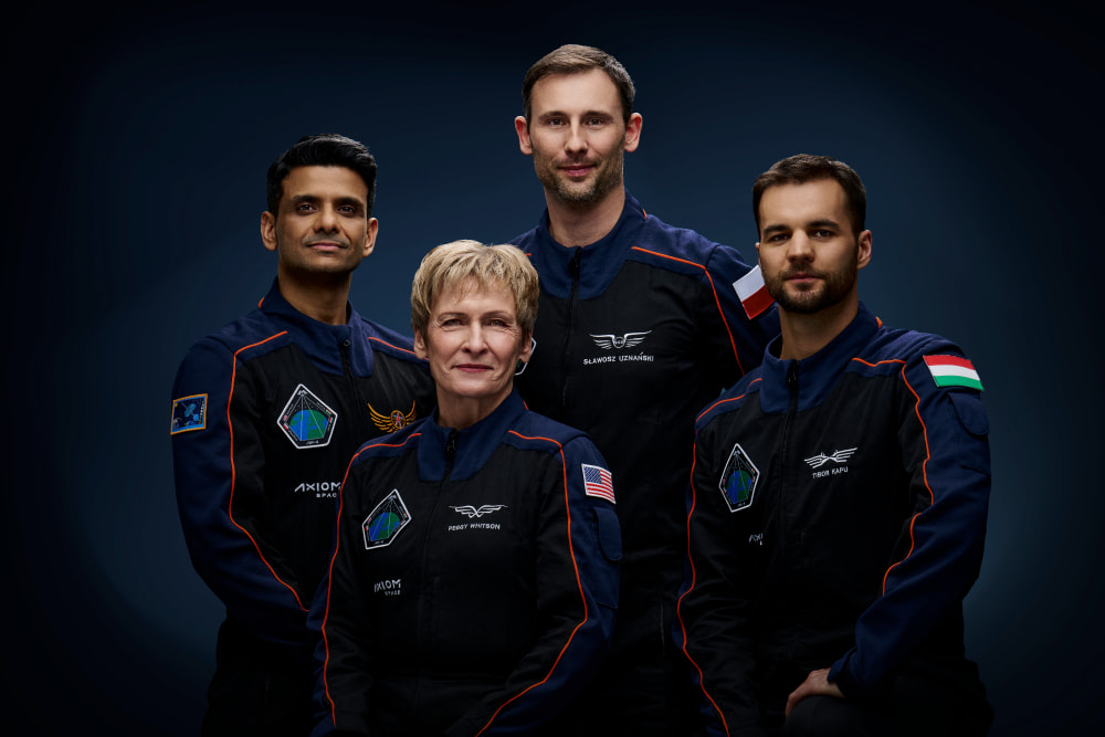 Dos astronautas europeos y uno indio viajan a la Estación Espacial Internacional en la misión estadounidense privada Axiom Ax-4
