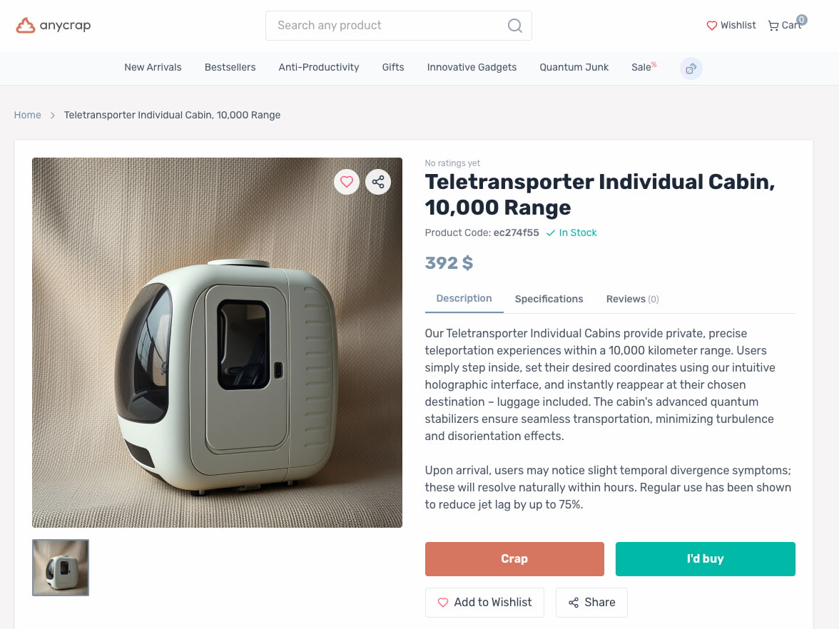 La tienda con todos los productos del multiverso, incluyendo cualquier trasto imaginable