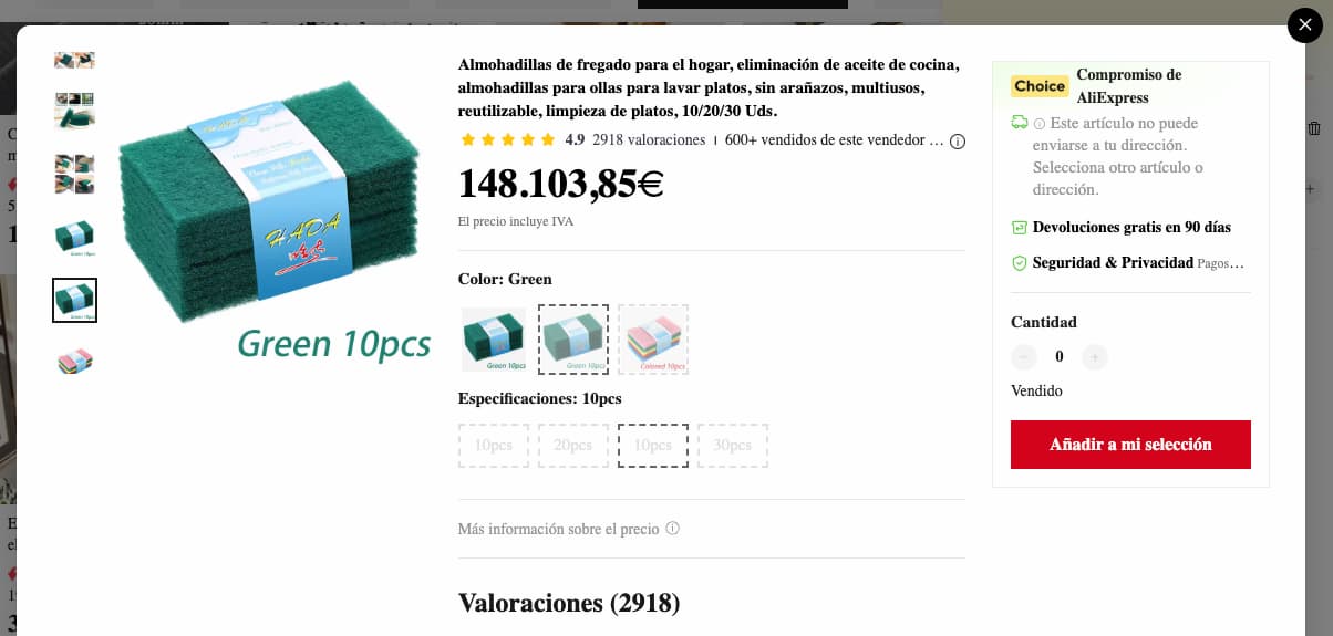 Estropajo superior Estropajo superior