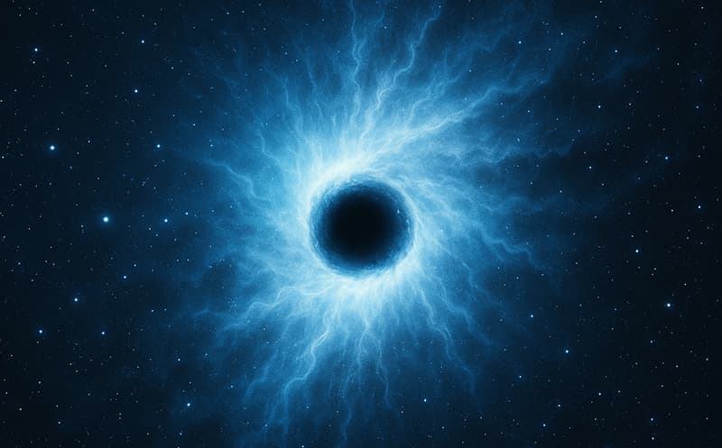 Una especie de agujero negro con radiación que simboliza el Fin del Universo / GPT 4o