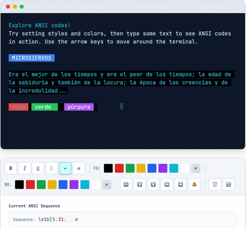 Al principio, sólo había texto. Luego llegaron los códigos ANSI de colores para darle vida a los terminales