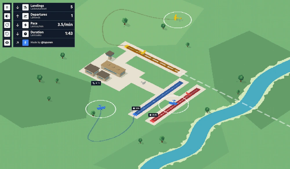 Un simulador de aeropuerto para poner a prueba los nervios organizando aviones en el cielo Un simulador de aeropuerto para poner a prueba los nervios organizando aviones en el cielo