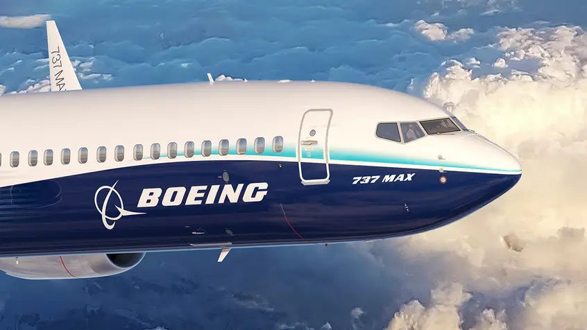 Morro de un MAX en vuelo