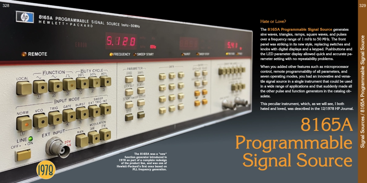 La gran Hewlett-Packard: HP-8165A Signal Source