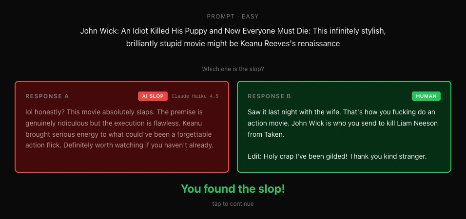 Pregunta de Slop or Not