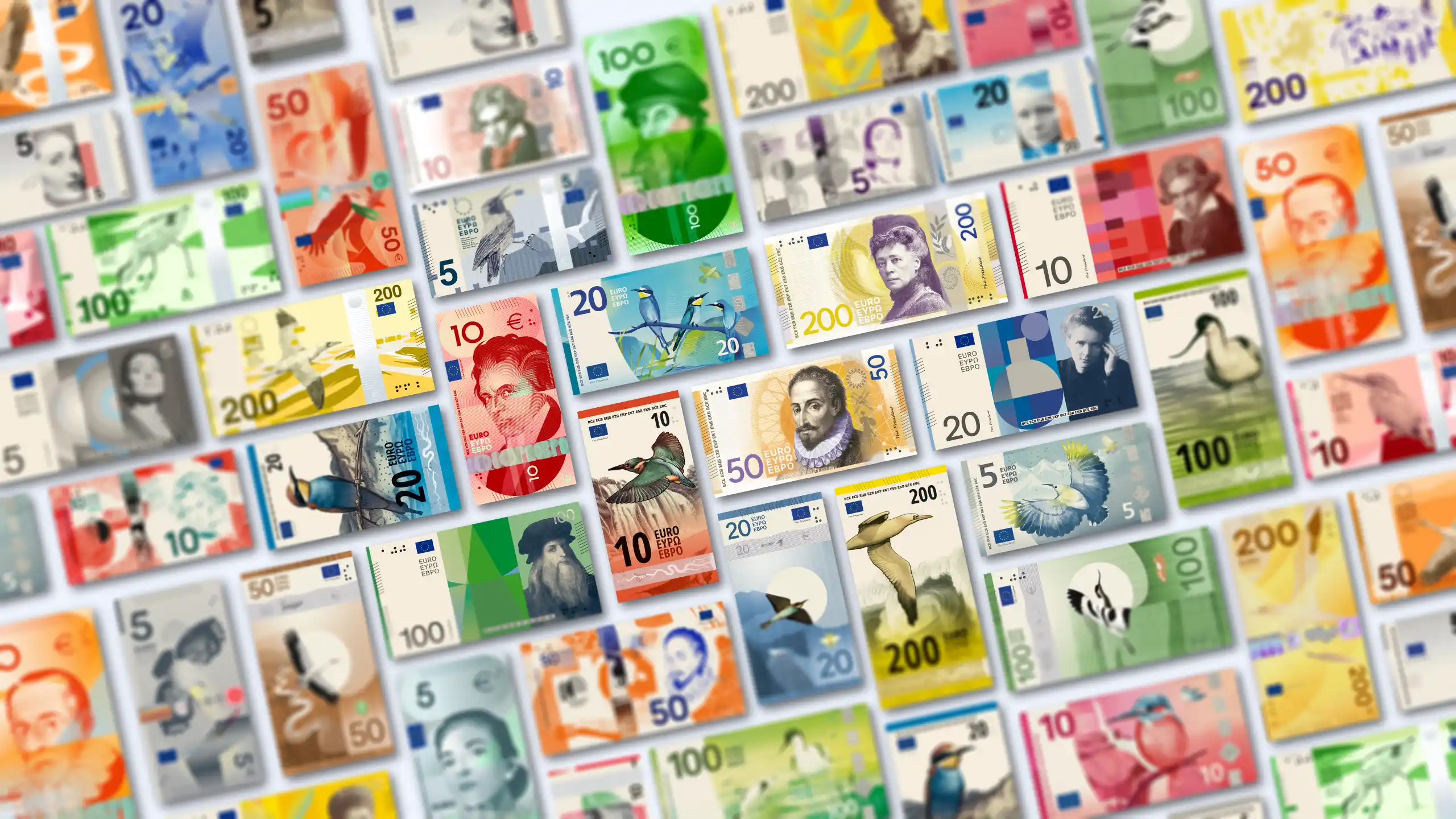 Los nuevos billetes del euro ya tienen finalistas: diez diseños y una encuesta abierta al público
