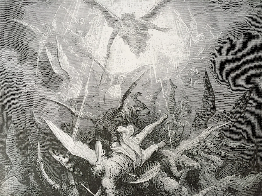 «Va a ser el fin del mundo por culpa de la IA a menos que hagamos algo», coinciden (casi) todos los responsables de la IA mundial / Ilustración: Ángeles rebeldes de Gustave Doré