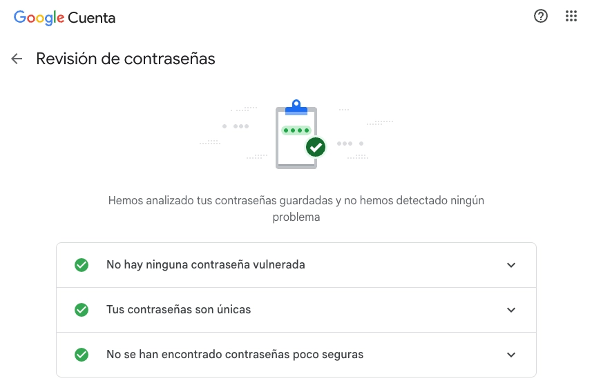 Una forma rápida de verificar la seguridad de las contraseñas guardadas con Google en tu navegador web