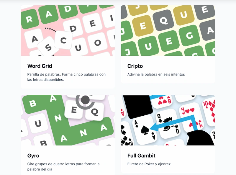 Loxik: una colección de juegos diarios de palabras y lógica en español Loxik: una colección de juegos diarios de palabras y lógica en español