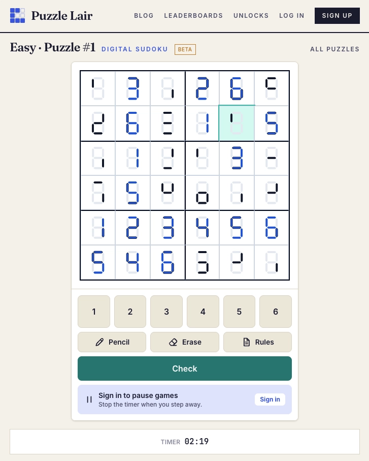 El sudoku digital: un problema lógico de números y segmentos El sudoku digital: un problema lógico de números y segmentos