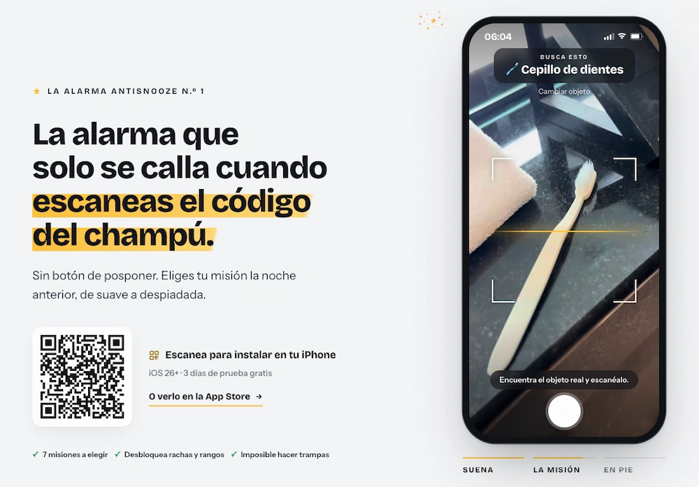 Una cruel app que te obliga a completar «misiones» para apagar el despertador