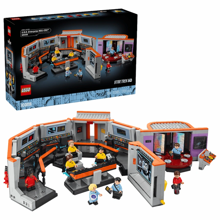 El puente de mando de la Enterprise, con 1.701 piezas, 8 minifigs y un montón de detalles de Star Trek