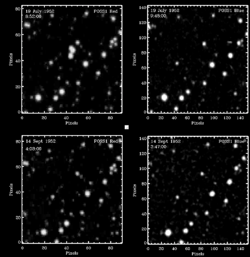 Transients in the Palomar Observatory Sky Survey may be associated with nuclear testing and reports of unidentified anomalous phenomena