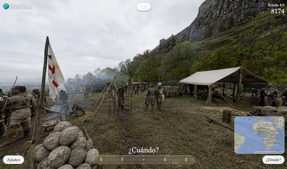 WenWare: un juego para ubicar escenas fotográficas en el tiempo y en el lugar adecuado, al estilo GeoGuessr