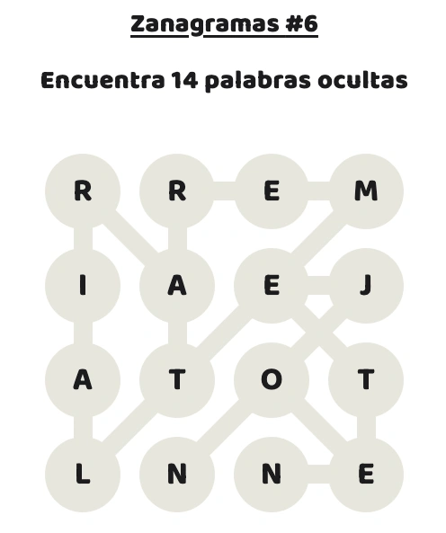 Los zanagramas hacen que encontrar todas las palabras ocultas sea todo un verdadero rompecabezas Los zanagramas hacen que encontrar todas las palabras ocultas sea todo un verdadero rompecabezas