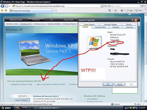 Windows XP SP2 vs SP3