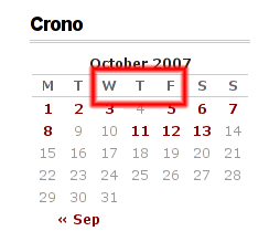 WTF Calendario